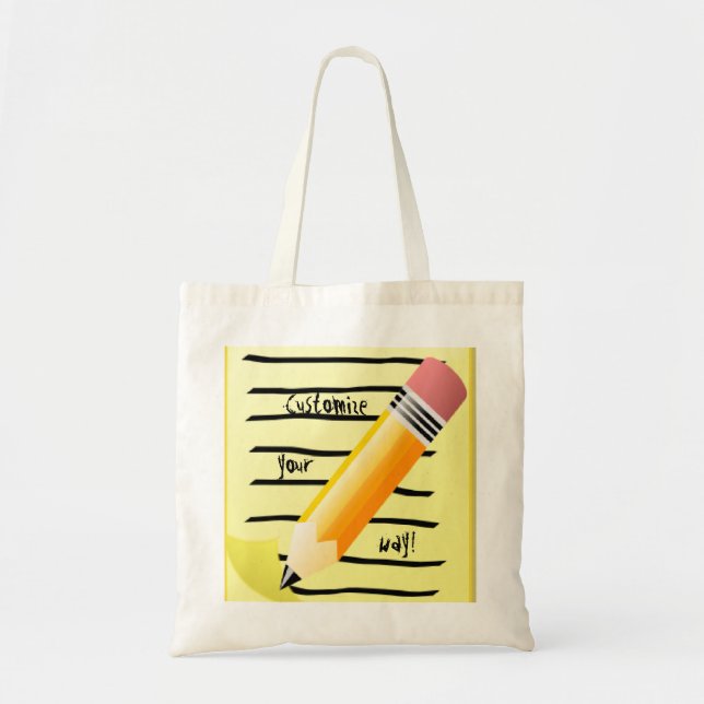 Tote Bag De nouveau à l'art de crayon de bloc-notes (Devant)