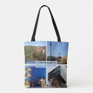 Tote Bag DE Stuttgart - Rivière Neckar - Schlossplatz -
