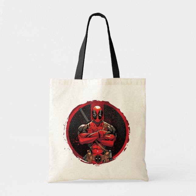 Tote Bag Deadpool dans le logo Paint Splatter (Devant)