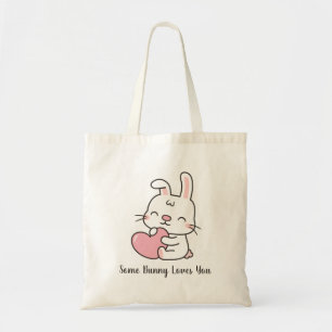 Tote Bag Déclaration d'amour mignonne, un certain lapin t'a