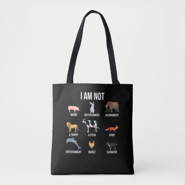 Tote Bag Déclaration de vie de Vegan Secourir les droits de (Devant)