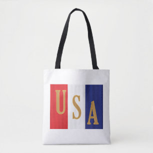 Tote Bag Décor à rayures USA