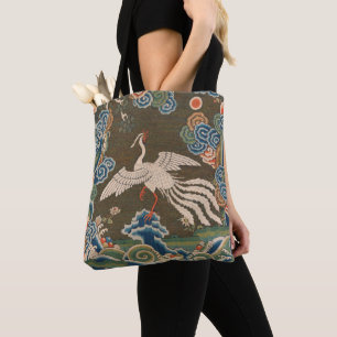 Tote Bag Décor d'antiquité chinois d'oiseaux