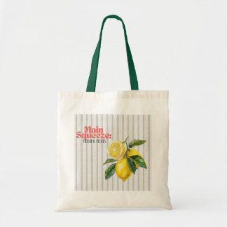 Tote Bag Décor de cuisine au citron frais et piquant Main S
