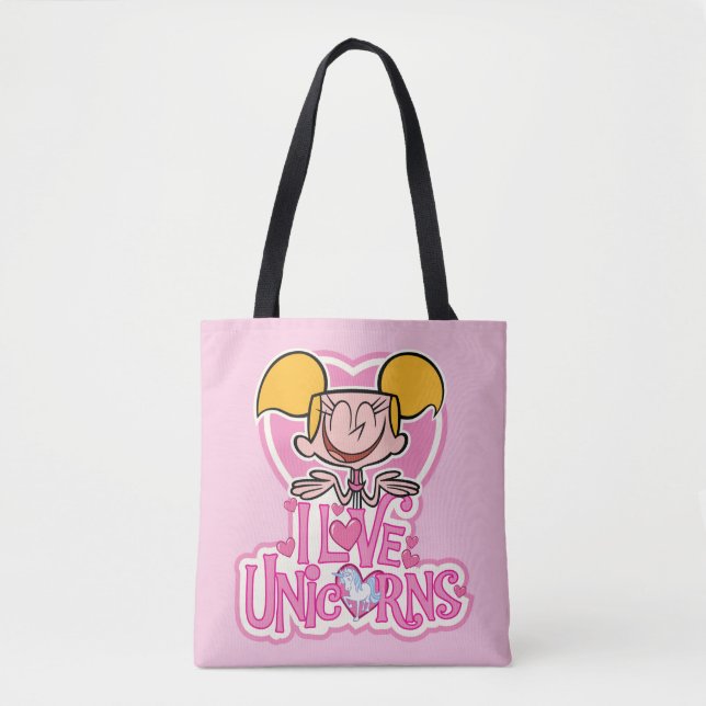 Tote Bag Dee Dee - I Love Unicorns (Devant)