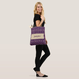 Tote Bag Deep Purple et Terres Muettes Géométrique Abstrait