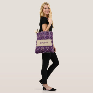 Tote Bag Deep Purple et Terres Muettes Géométrique Abstrait