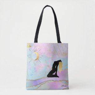 Tote Bag *~* Déesse céleste Rainbow Pastel Parties scintill