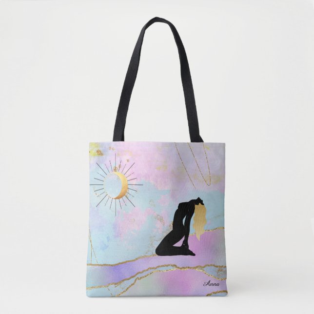 Tote Bag *~* Déesse céleste Rainbow Pastel Parties scintill (Devant)