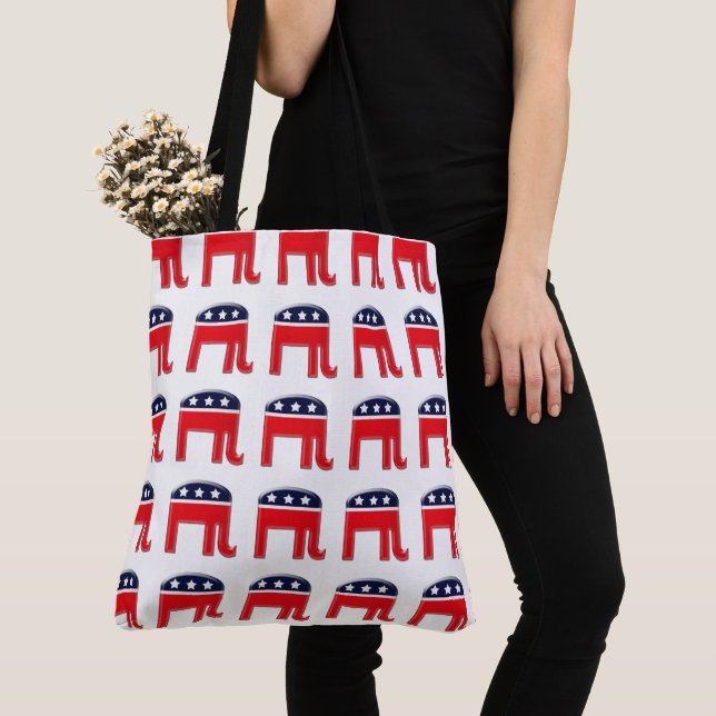 Tote Bag Défenseurs graphiques du motif | d'éléphant (De près)