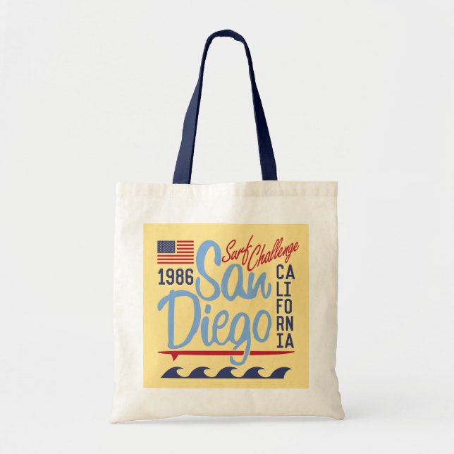 Tote Bag Défi 1986 de surf de San Diego (Devant)