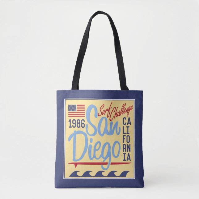 Tote Bag Défi 1986 de surf de San Diego (Devant)
