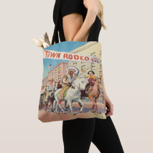 Tote Bag Défilé de rodéo de la ville vintage