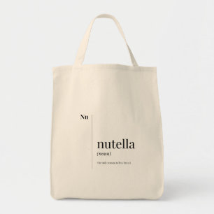 Tote Bag Définition amusante de Nutella