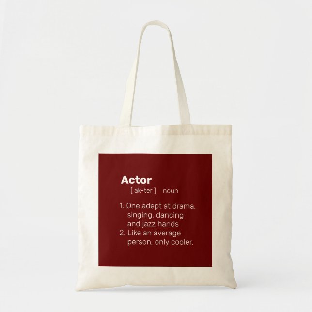 Tote Bag Définition de l'acteur (Devant)