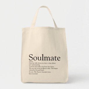Tote Bag Définition de l'âme sœur personnalisée