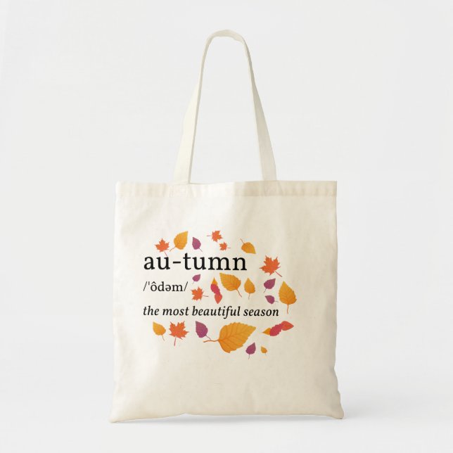 Tote Bag définition de l'automne (Devant)