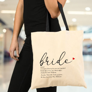 Tote Bag Définition de mariée Baby Shower Mariage