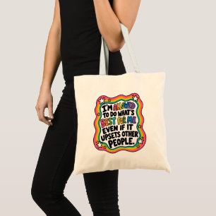Tote Bag Définition des limites Affirmation de santé mental