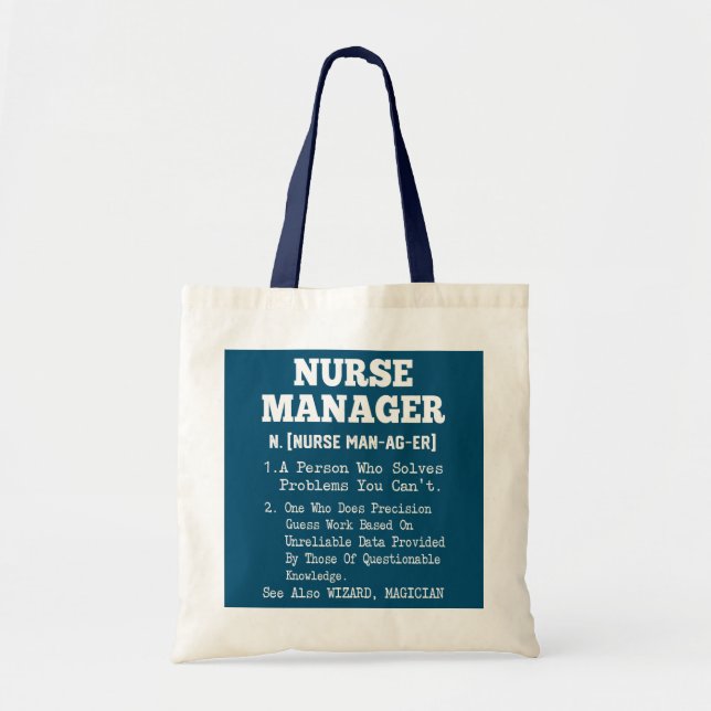 Tote Bag Définition du responsable infirmier (Devant)