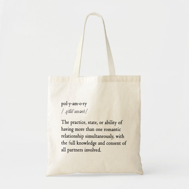 Tote Bag Définition Fourre-tout de Polyamory (Devant)