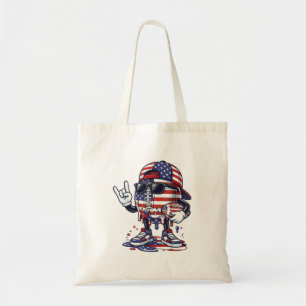 Tote Bag Dégout de football Drapeau américain pour garçons