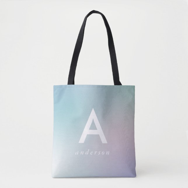 Tote Bag dégradé pastel moderne Abstrait (Devant)
