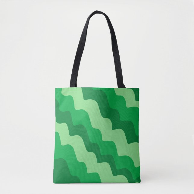 Tote Bag Dégradé vert ondulé des vagues océaniques