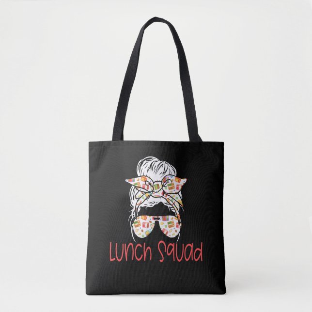 Tote Bag Déjeuner Lady Cafétéria Travailleuse Retour à l'éc (Devant)