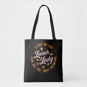 Tote Bag Déjeuner Lady Déjeuner Lady J'Aime Mon Travail Pou