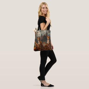 Tote Bag Délice de nuit d'Halloween pour Basenji