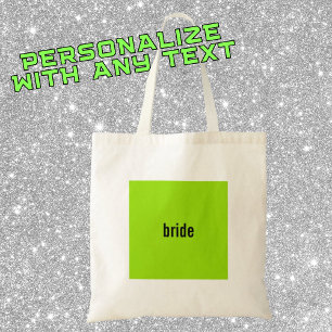 Tote Bag Demande de demoiselle d'honneur NAME ou RÔLE Green
