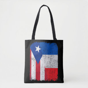 Tote Bag Demi Portoricain Demi Drapeau Français Fierté De L