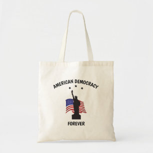 Tote Bag Démocratie américaine : toujours avec un drapeau