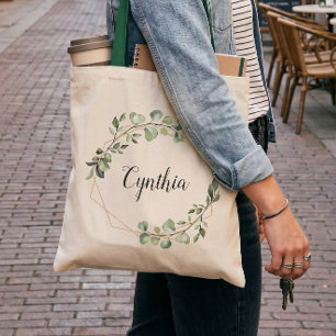 Tote Bag Demoiselle d'honneur au cadre géométrique d'eucaly
