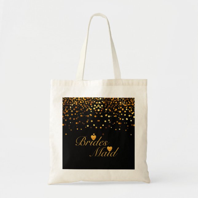 Tote Bag Demoiselle d'honneur de coeur d'arrière - plan de (Devant)
