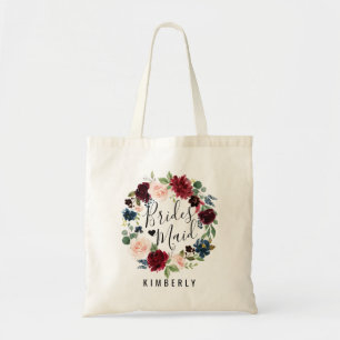 Tote Bag Demoiselle d'honneur du bouquet   de Bourgogne