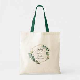 Tote Bag Demoiselle d'honneur Eucalyptus Végétation Aquarel