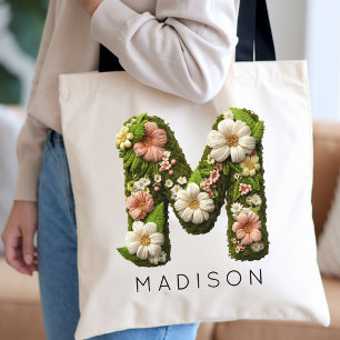 Tote Bag Demoiselle d'honneur   Jardin rustique Monogramme 