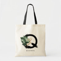Demoiselle d'honneur Monstera Lettre Q Monogramme 