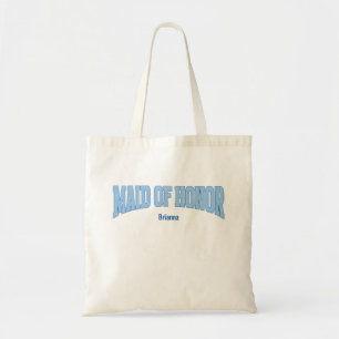 Tote Bag Demoiselle d'honneur Navy + Bleu Faux Paillettes