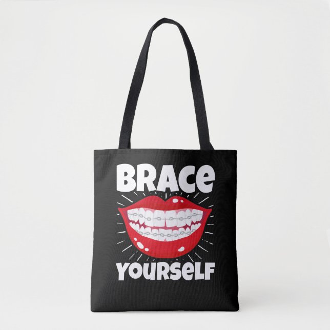 Tote Bag Dentaire Orthodontique Dentiste Se Brace (Devant)
