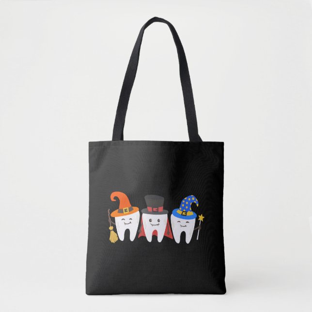 Tote Bag Dentiste Halloween dents Dentaire (Devant)