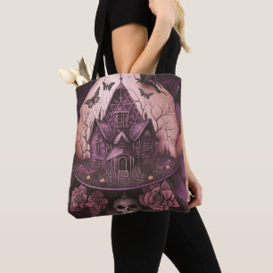 Tote Bag Déplaisant Haunted House Bouteilles Halloween