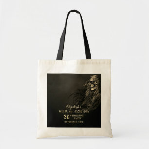 Tote Bag Déplaisante crâne de cheveux RIP à sa fête d'a