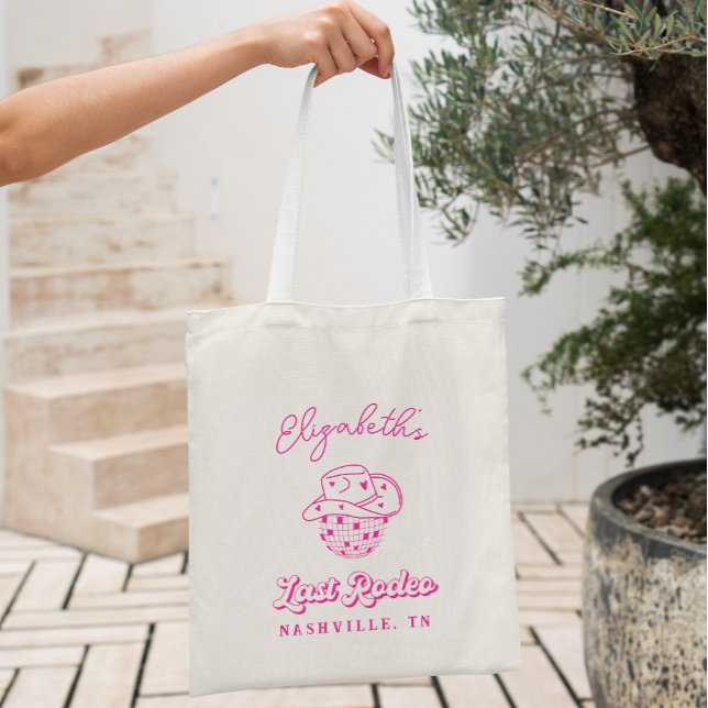 Tote Bag Dernier Rodeo Cowgirl Bachelorette Bienvenue (Créateur téléchargé)