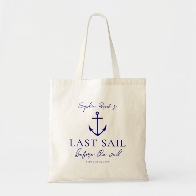 Tote Bag Dernière voile avant le week-end de bachelorette b (Devant)