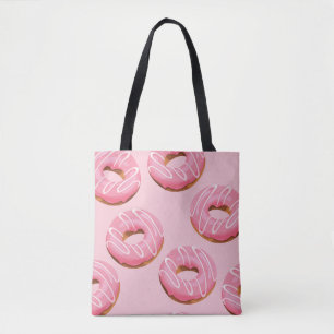 Tote Bag Des beignes glacées Arrière - plan sans soudure