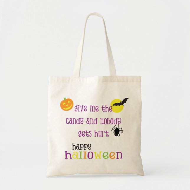 Tote Bag Des bonbons ou un sort (Devant)