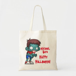 Tote Bag Des bonbons ou un sort personnalisé de zombi
